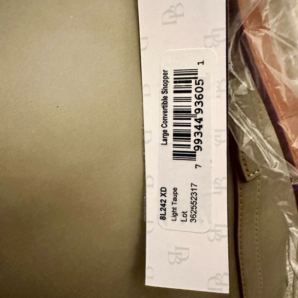 Dooney & Bourke Taupe Leather Tote Bag With Utility Pockets - Picture 8 of 13